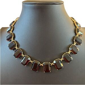 Stunning Christian Siriano Elegant Black and Gold Necklace.